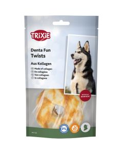 Trixie: Kolutići od lako svarljivog kolagena Denta Fun Twists, 85 gr