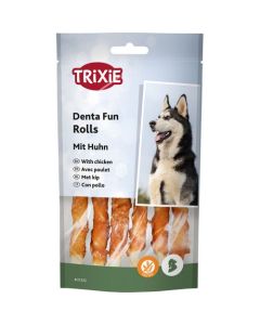 Trixie: Kožni štapići rolovani piletinom Denta Fun Rolls Chicken
