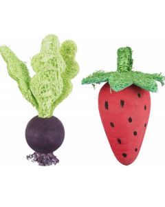 Trixie: Set igrački od drveta za glodare, Jagoda i Cvekla 