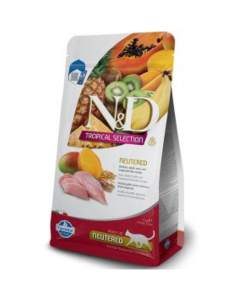N&D Tropical: Hrana za odrasle kastrirane mačke Adult Neutered, Piletina