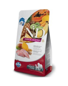 N&D Tropical: Hrana za odrasle pse srednjih i velikih rasa Medimu/Maxi Adult Piletina, 10 kg