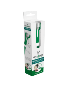 Vet's Best: Trostrana četkica za zube Triple Headed
