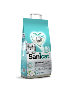 Sanicat: Grudvajući posip Clumping White Cotton, 20l