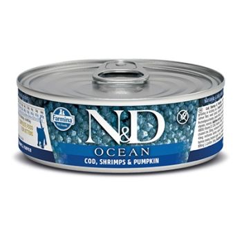 N&D Grain Free: Vlažna hrana za mačiće Ocean Kitten, Bundeva i Bakalar