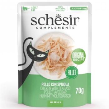 Schesir Complements: Hrana za mačke u želeu Fillet in Jelly, 70 gr